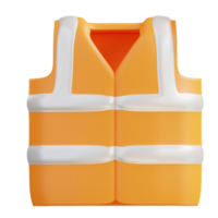 3d illustration de construction gilet png