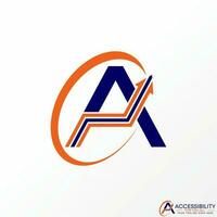 Logo design graphic concept creative abstract premium free vector stock letter A font with cut arrow trading swoosh. Related to business typo monogram