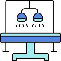 Operating Room Icon In Blue Color. vector