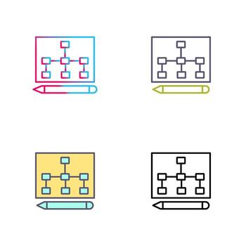 dibujar icono de vector de jerarquía