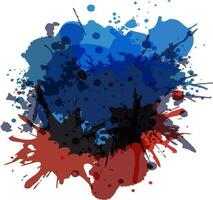 Abstract watercolor splash in blue and red colors. vector