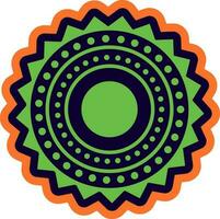 Flat illustration of mandala design. vector