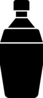 Cocktail Shaker Icon In Black and White Color. vector