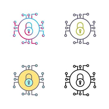 icono de vector de seguridad de datos único
