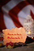 Free space for a text. Ramadan background. photo