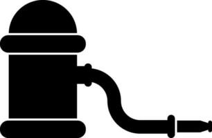 Water hydrant icon in Black and White color. vector