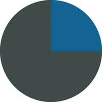 Flat illustration of a pie graph. vector