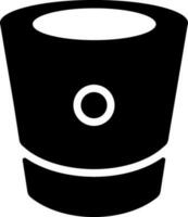 Isolated black and white bitbucket. vector