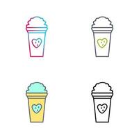 Unique Strawberry Milkshake Vector Icon