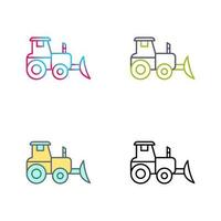 icono de vector de tractor industrial