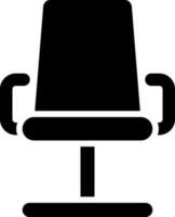 Office chair icon in black color. vector