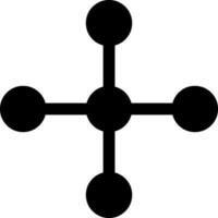 Networking icon or symbol in black color. vector