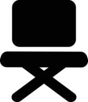 Isolated icon of Director's chair in flat style. vector