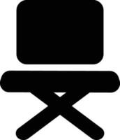 Isolated icon of Director's chair in flat style. vector