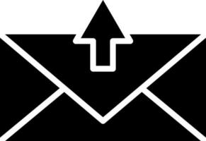 Send email icon in Black and White color. vector