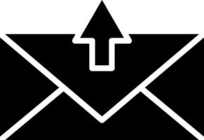 Send email icon in Black and White color. vector