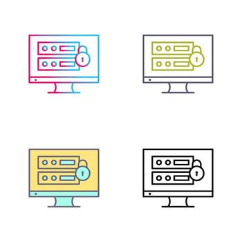 icono de vector de seguridad de datos único