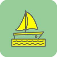 Catamaran Vector Icon Design