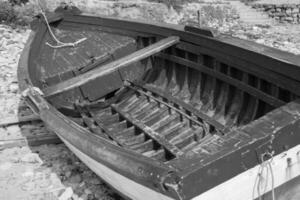 Fisherman's boat at the seaside photo