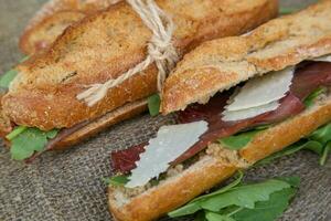 Sandwiches with rucola photo
