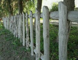 Old dried handmade fence photo