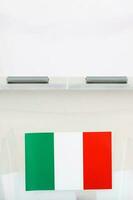 Ballot box with Italian flag. photo