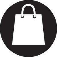 compras bolso icono aislado en blanco antecedentes vector