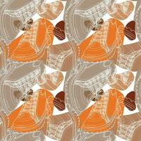 The pattern of fashionable women's winter boots, the white contour of the boot against the background of delicate spots. Casual and festive insulated shoes. Autumn, winter, spring. Print background vector