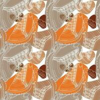 The pattern of fashionable women's winter boots, the white contour of the boot against the background of delicate spots. Casual and festive insulated shoes. Autumn, winter, spring. Print background vector