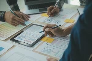 UX UI and Programming development technology. photo