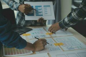 UX UI and Programming development technology. photo