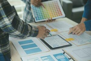 UX UI and Programming development technology. photo