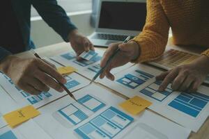 UX UI and Programming development technology. photo
