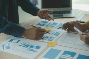UX UI and Programming development technology. photo