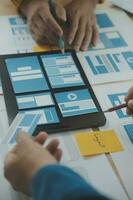 UX UI and Programming development technology. photo