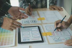 UX UI and Programming development technology. photo