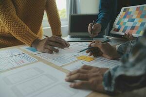 UX UI and Programming development technology. photo