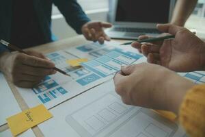 UX UI and Programming development technology. photo
