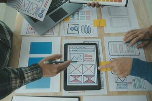 UX UI and Programming development technology. photo