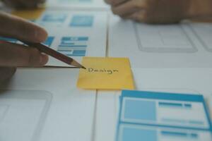 UX UI and Programming development technology. photo