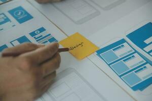 UX UI and Programming development technology. photo