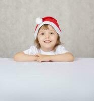 Boy in Santas hat photo