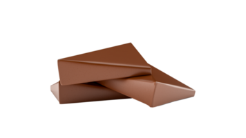 Triangular style chocolate chips 3d illustration low poly chocolate png