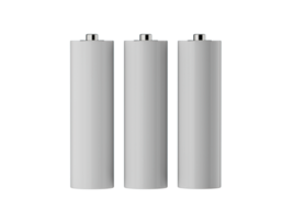 AA Size battery isolated, blank rechargeable battery double a or triple a size 3d illustration png