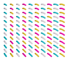 patroon van kleurrijke strooi 3d illustratie png
