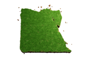 carte de l'égypte coupe transversale de la géologie des sols avec de l'herbe verte et de la texture du sol rocheux illustration 3d png