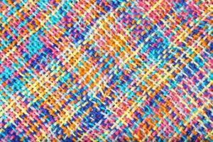 Colorful knitted surface. Closeup photo