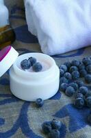 Face cream with blueberry seed oil photo