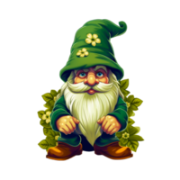 st patrick s journée gnomes en portant trèfle. ai généré png