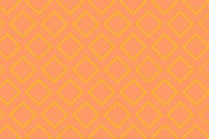 Orange and pink outline rhombus square pattern vector